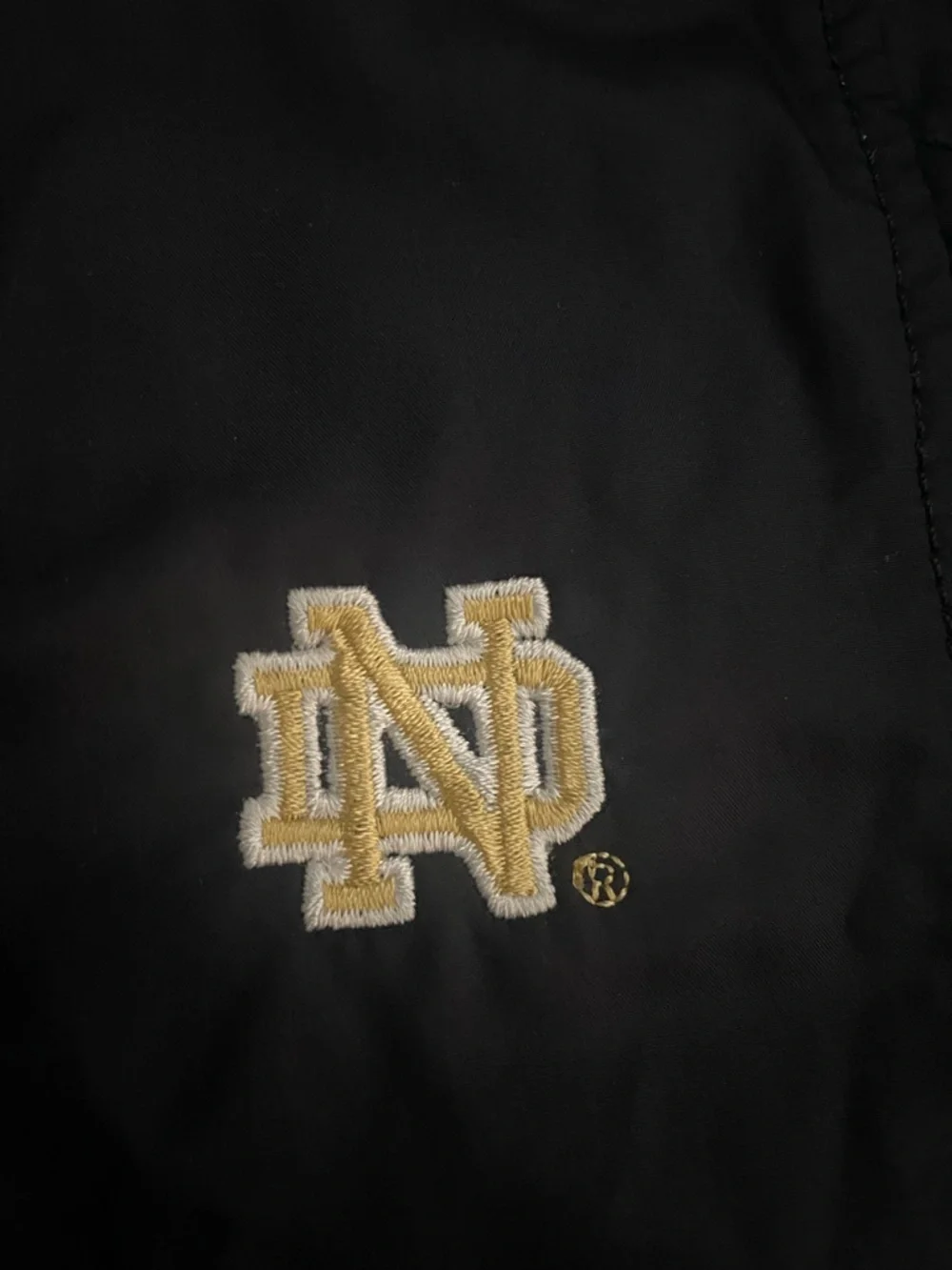 Cutter & Buck Navy Zipper Snap-Front Jacket with Notre Dame Logo - Picture 5 of 7